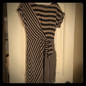 BCBG Silk Stripe Dress - Size Small